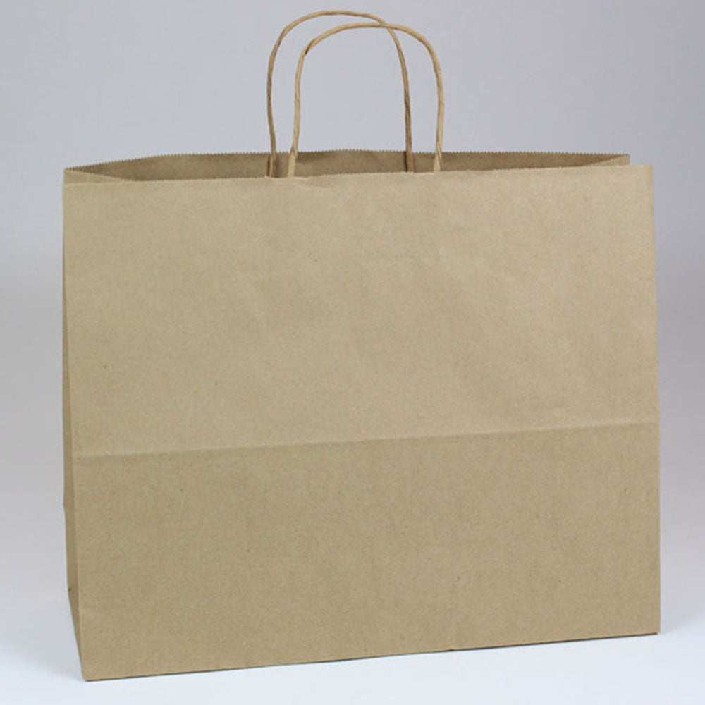 16 x 6 x 13 Wholesale Paper Bags - Brown Kraft (250) Plain