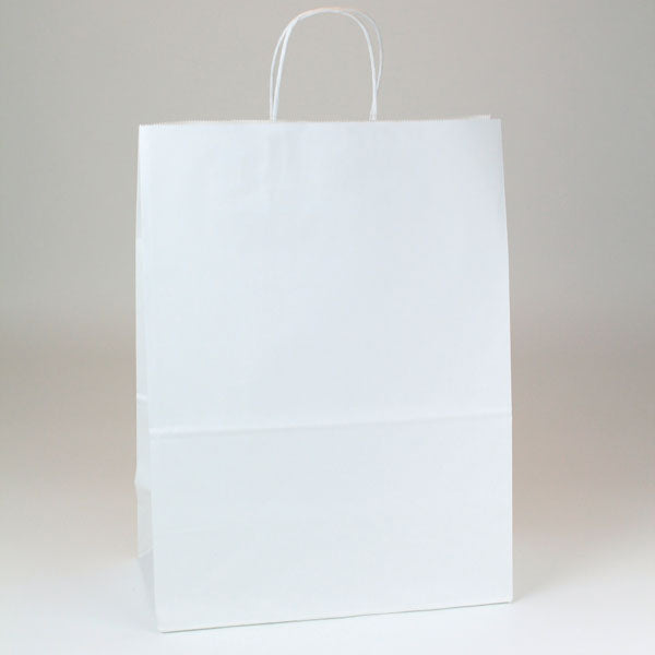 12 x 9 x 15.75 Wholesale Paper Bags - White Kraft (200)