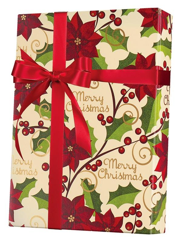 Merry and Bright Christmas Jumbo Roll Wrapping Paper