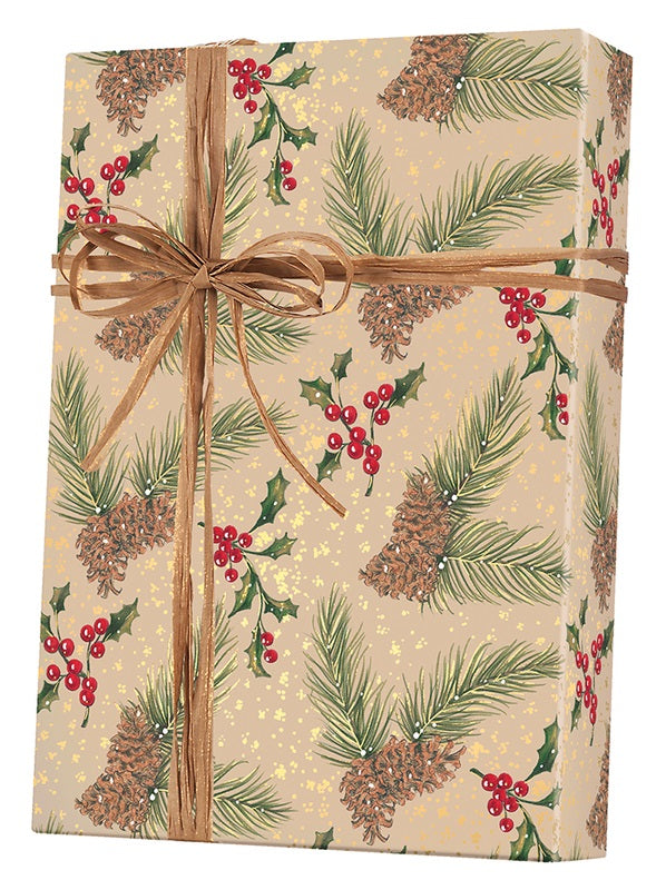 Fir Tree Printed Tissue - Christmas Tissue Paper - Christmas Tissue Paper  for Gift Wrapping - Tissue For Gift Bags - Decorative Tissue for Decoupage  