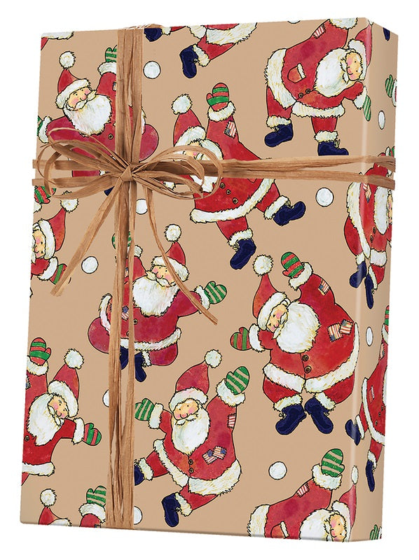 Santa Celebration Kraft Wrapping Paper (36 Sq. ft.) | Innisbrook Wraps