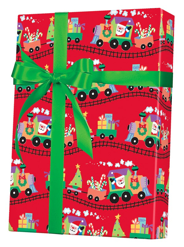  10 Rolls Holiday Wrapping Paper Christmas Santa Gift
