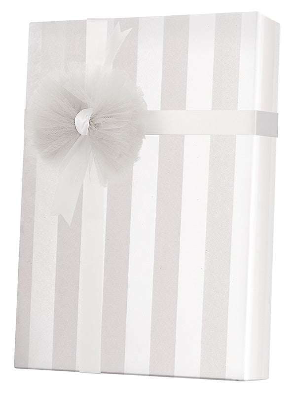 White on White Stripe Wrapping Paper (36 sq. ft.)