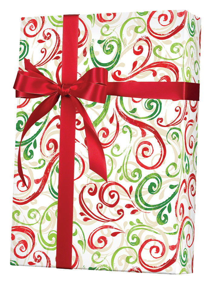 Gift Wrapping Paper Solid Color Gift Wrap Red and Green 20 in x 20 in  Christmas